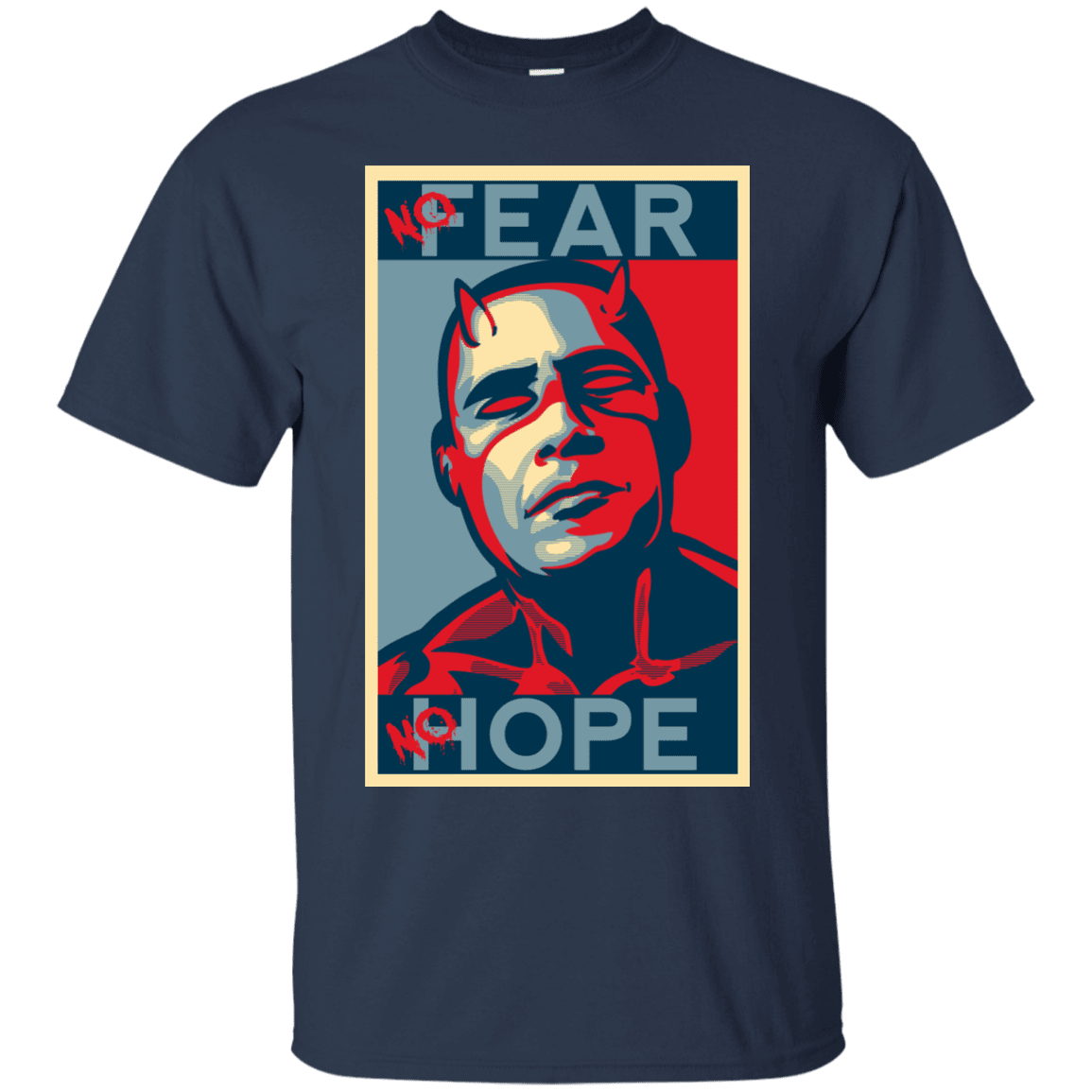 T-Shirts Navy / S A man With No Fear T-Shirt