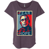 T-Shirts Vintage Purple / X-Small A man with no fear Triblend Dolman Sleeve