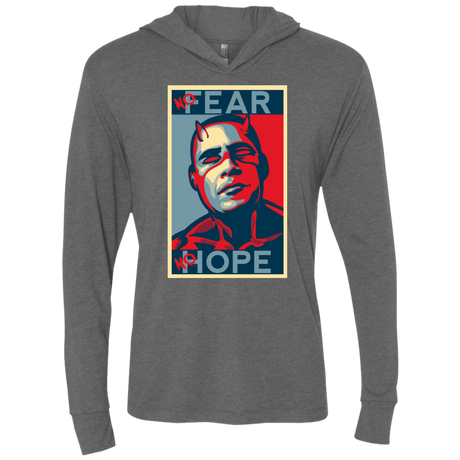 T-Shirts Premium Heather / X-Small A man with no fear Triblend Long Sleeve Hoodie Tee