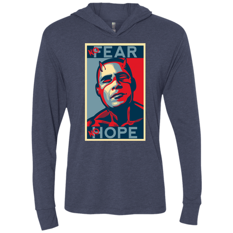 T-Shirts Vintage Navy / X-Small A man with no fear Triblend Long Sleeve Hoodie Tee