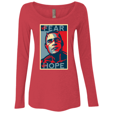 T-Shirts Vintage Red / S A man with no fear Women's Triblend Long Sleeve Shirt