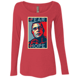 T-Shirts Vintage Red / S A man with no fear Women's Triblend Long Sleeve Shirt