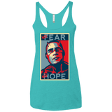 T-Shirts Tahiti Blue / X-Small A man with no fear Women's Triblend Racerback Tank