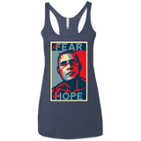 T-Shirts Vintage Navy / X-Small A man with no fear Women's Triblend Racerback Tank