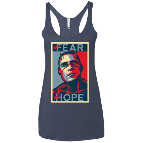 T-Shirts Vintage Navy / X-Small A man with no fear Women's Triblend Racerback Tank