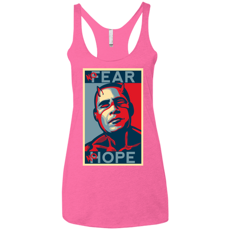 T-Shirts Vintage Pink / X-Small A man with no fear Women's Triblend Racerback Tank