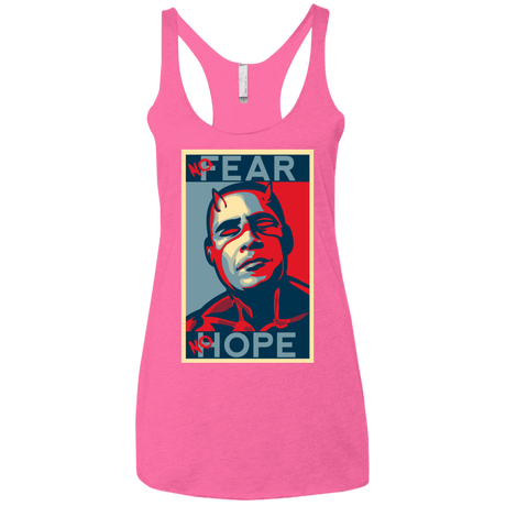 T-Shirts Vintage Pink / X-Small A man with no fear Women's Triblend Racerback Tank