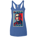 T-Shirts Vintage Royal / X-Small A man with no fear Women's Triblend Racerback Tank
