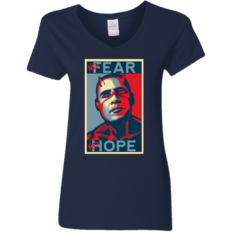 T-Shirts Navy / S A man with no fear Women's V-Neck T-Shirt