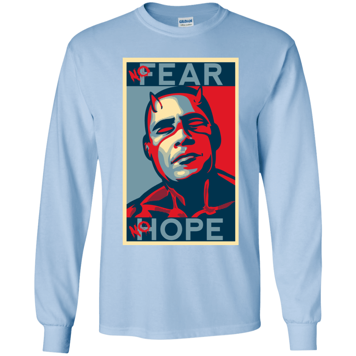 T-Shirts Light Blue / YS A man with no fear Youth Long Sleeve T-Shirt