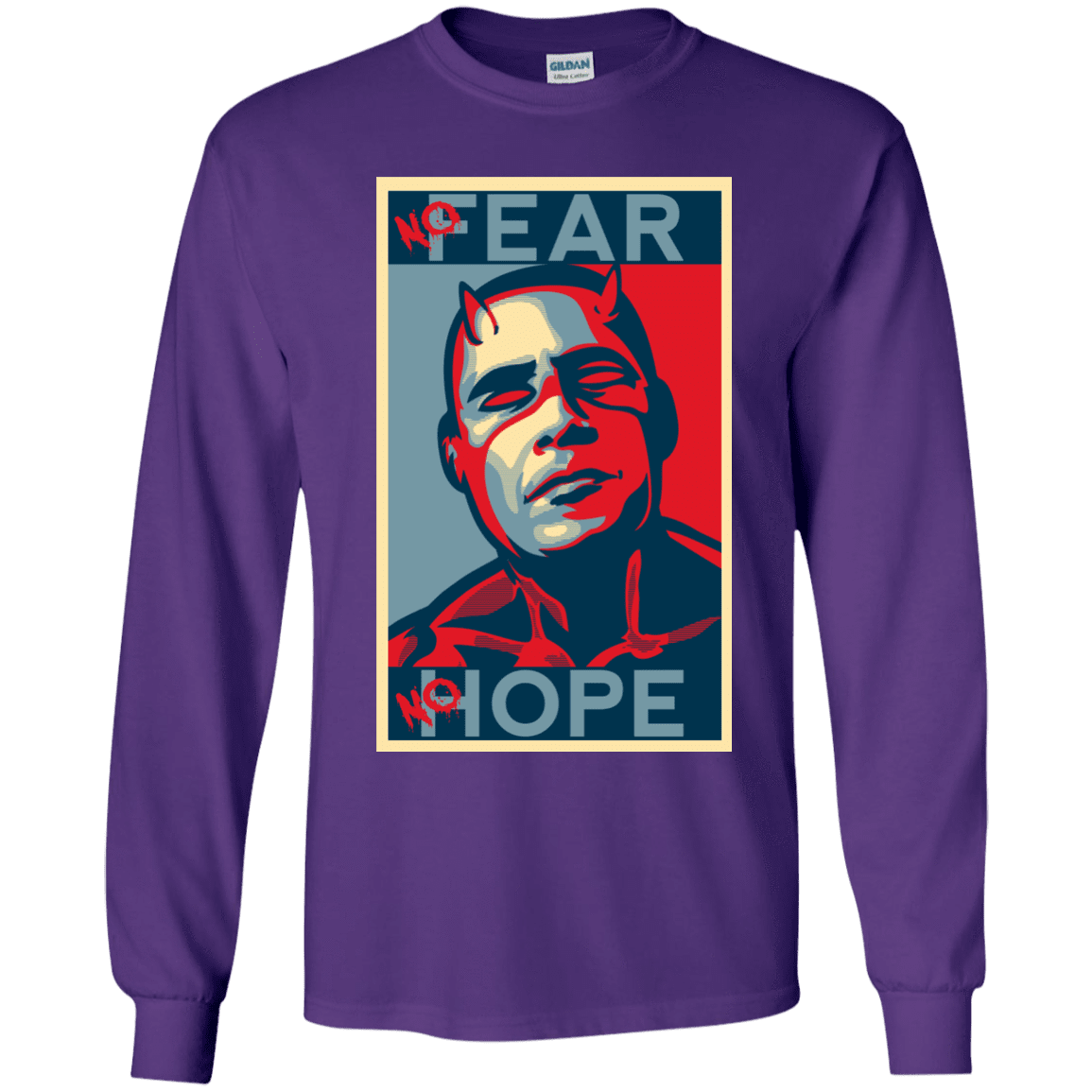 T-Shirts Purple / YS A man with no fear Youth Long Sleeve T-Shirt