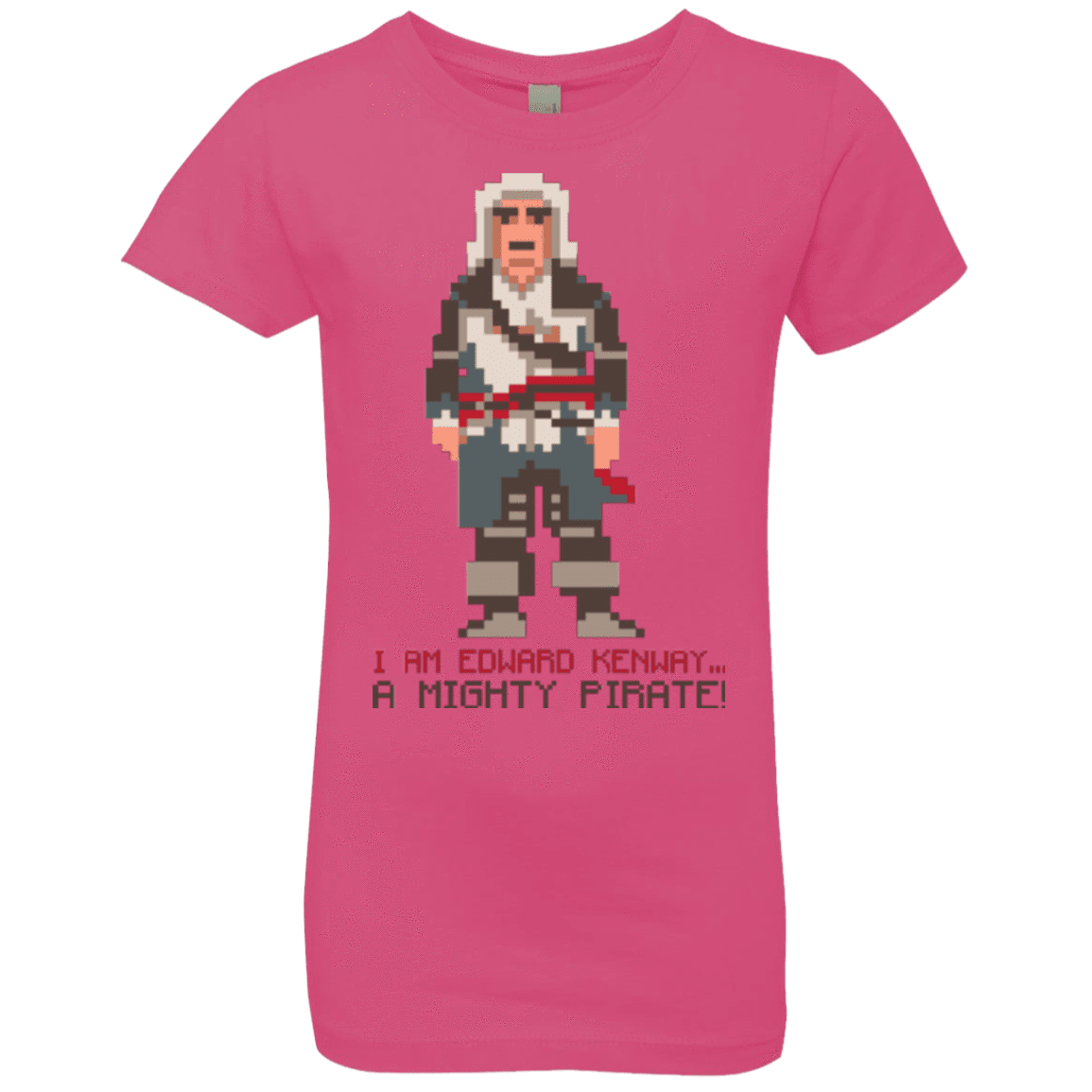 T-Shirts Hot Pink / YXS A Mighty Pirate Girls Premium T-Shirt