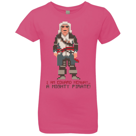 T-Shirts Hot Pink / YXS A Mighty Pirate Girls Premium T-Shirt