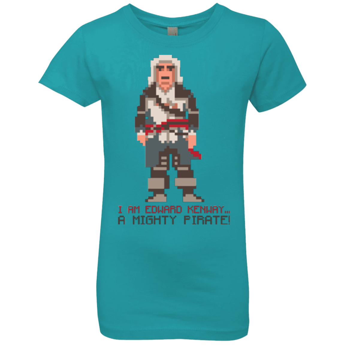 T-Shirts Tahiti Blue / YXS A Mighty Pirate Girls Premium T-Shirt