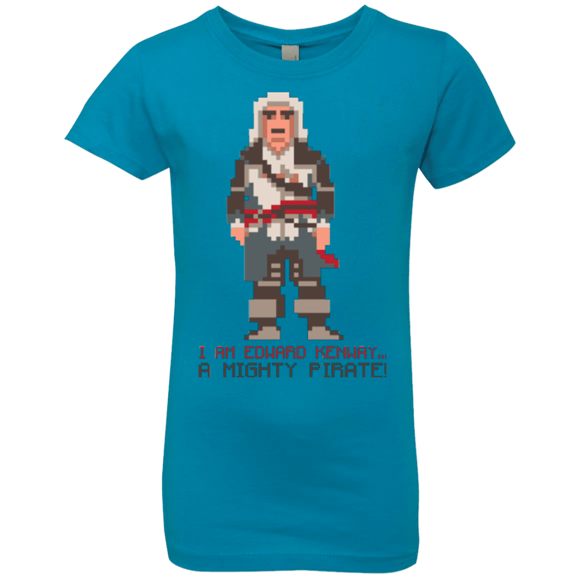 T-Shirts Turquoise / YXS A Mighty Pirate Girls Premium T-Shirt