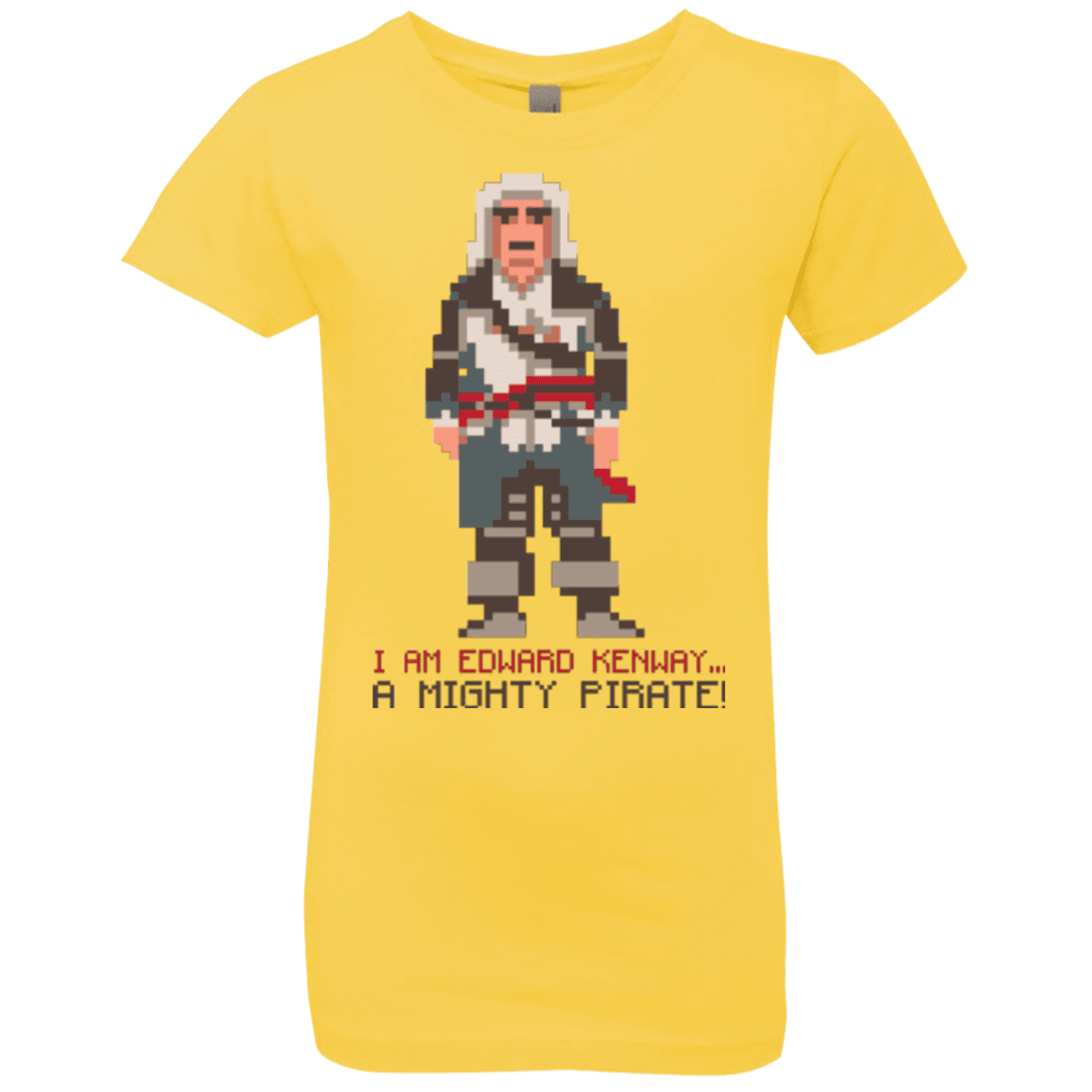 T-Shirts Vibrant Yellow / YXS A Mighty Pirate Girls Premium T-Shirt