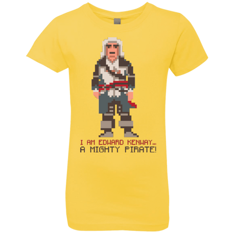 T-Shirts Vibrant Yellow / YXS A Mighty Pirate Girls Premium T-Shirt