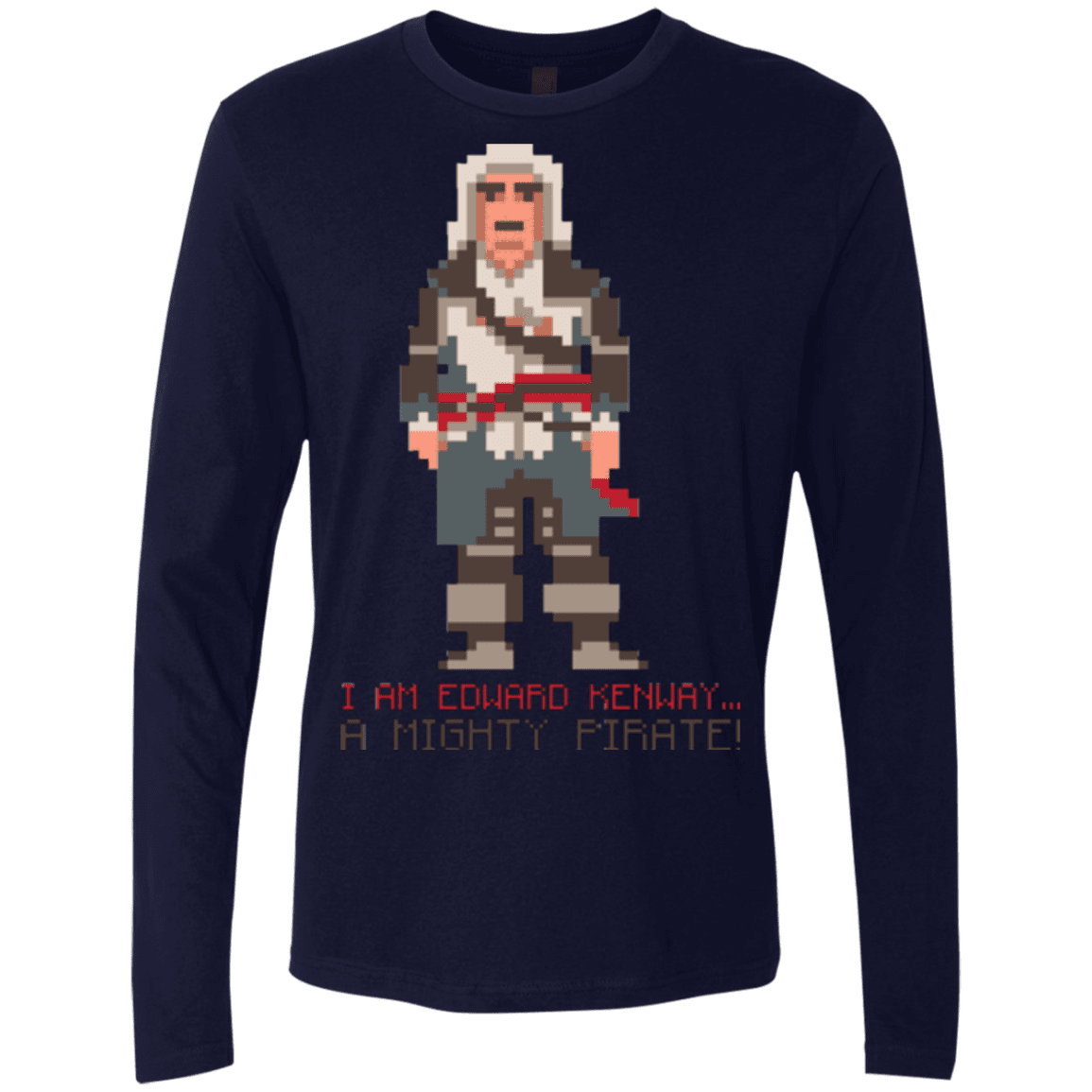 T-Shirts Midnight Navy / Small A Mighty Pirate Men's Premium Long Sleeve