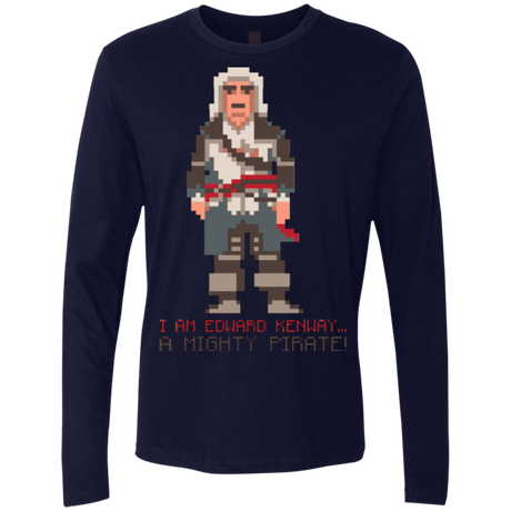 T-Shirts Midnight Navy / Small A Mighty Pirate Men's Premium Long Sleeve