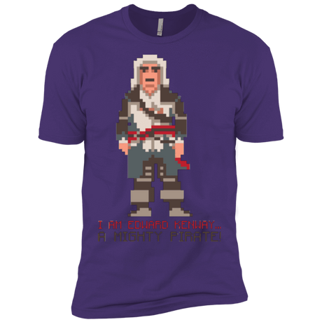 T-Shirts Purple / X-Small A Mighty Pirate Men's Premium T-Shirt