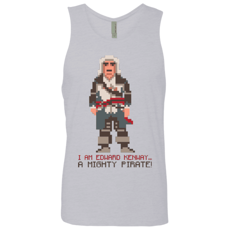 T-Shirts Heather Grey / Small A Mighty Pirate Men's Premium Tank Top