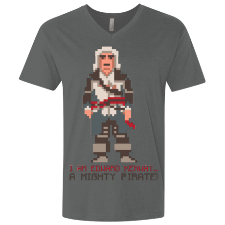 T-Shirts Heavy Metal / X-Small A Mighty Pirate Men's Premium V-Neck