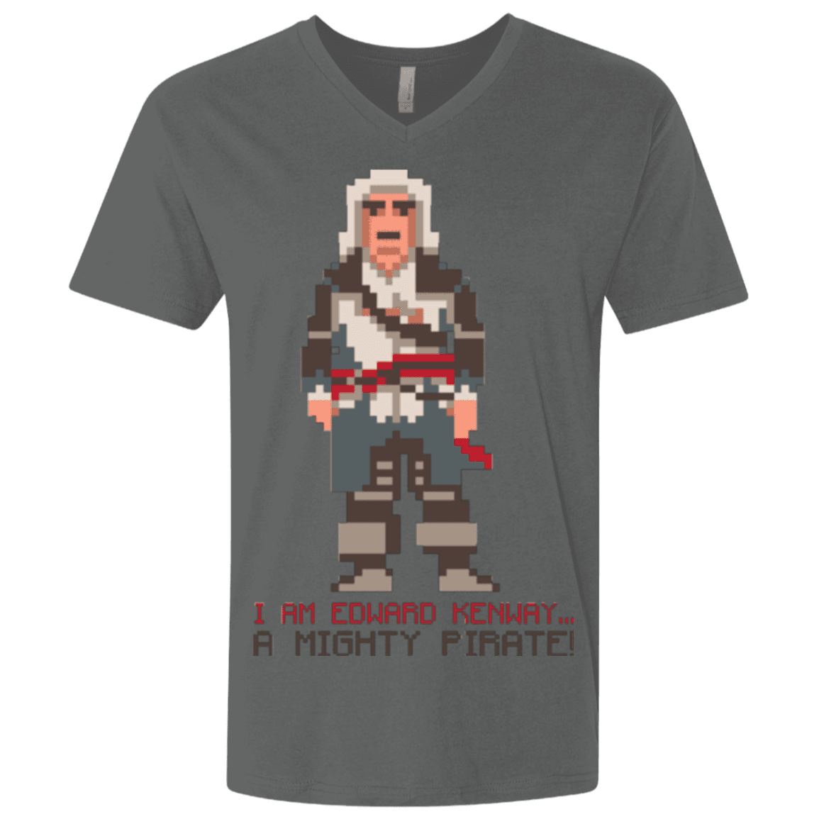 T-Shirts Heavy Metal / X-Small A Mighty Pirate Men's Premium V-Neck