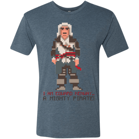 T-Shirts Indigo / Small A Mighty Pirate Men's Triblend T-Shirt
