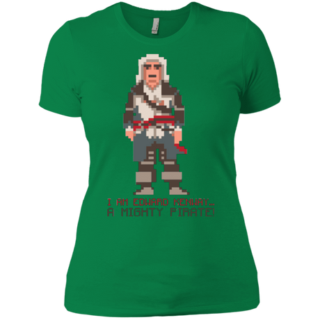 T-Shirts Kelly Green / X-Small A Mighty Pirate Women's Premium T-Shirt