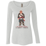 T-Shirts Heather White / Small A Mighty Pirate Women's Triblend Long Sleeve Shirt