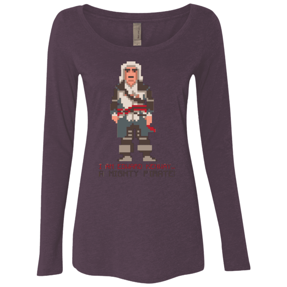 T-Shirts Vintage Purple / Small A Mighty Pirate Women's Triblend Long Sleeve Shirt