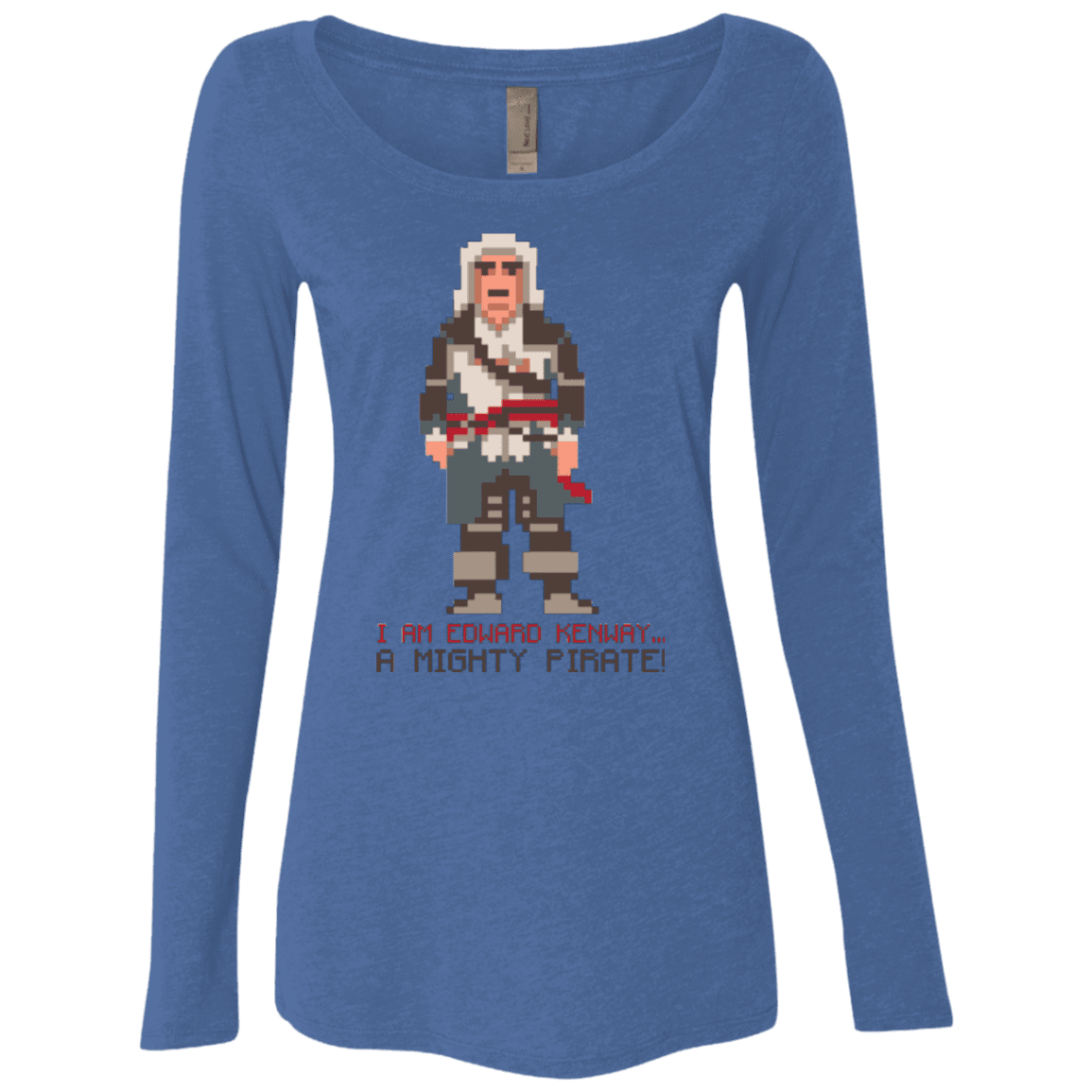 T-Shirts Vintage Royal / Small A Mighty Pirate Women's Triblend Long Sleeve Shirt