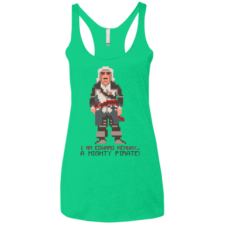 T-Shirts Envy / X-Small A Mighty Pirate Women's Triblend Racerback Tank