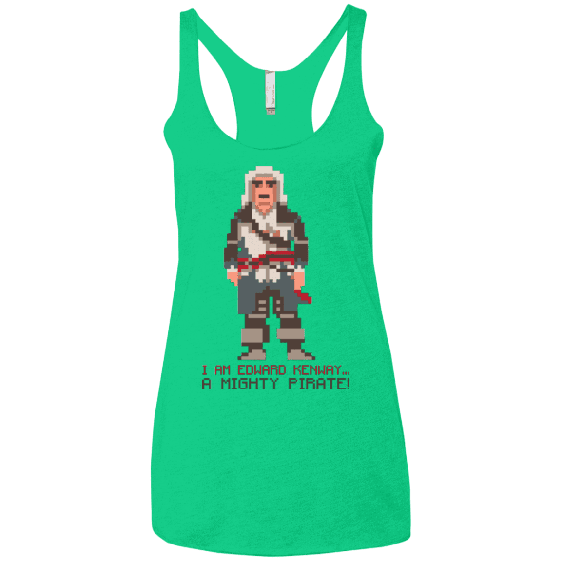 T-Shirts Envy / X-Small A Mighty Pirate Women's Triblend Racerback Tank