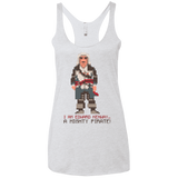 T-Shirts Heather White / X-Small A Mighty Pirate Women's Triblend Racerback Tank