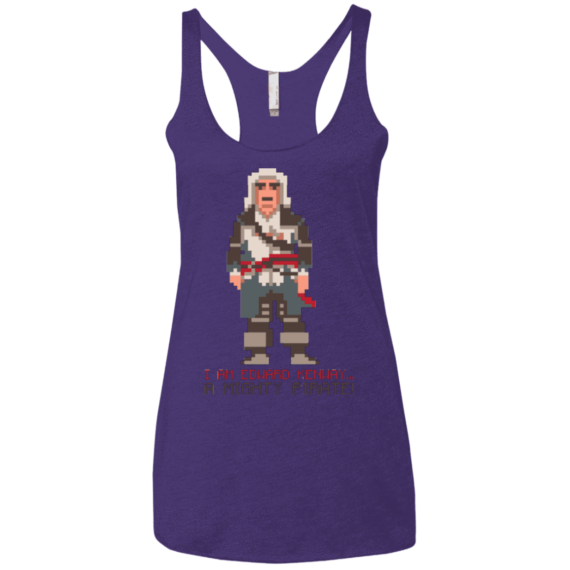 T-Shirts Purple / X-Small A Mighty Pirate Women's Triblend Racerback Tank