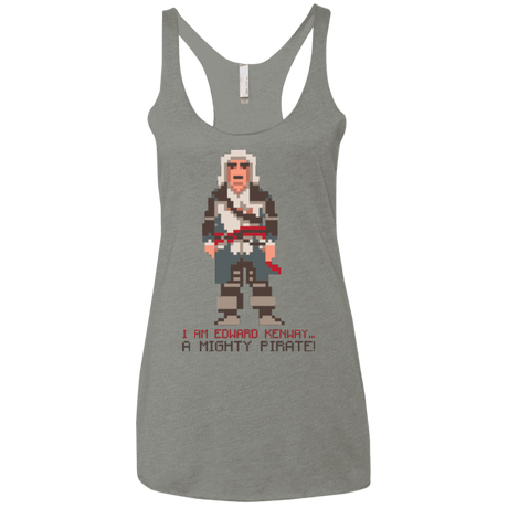T-Shirts Venetian Grey / X-Small A Mighty Pirate Women's Triblend Racerback Tank