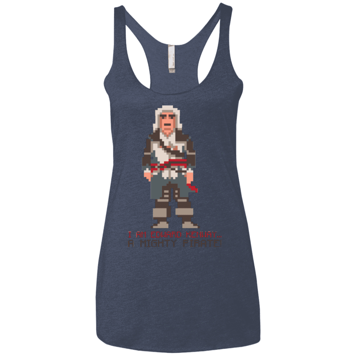 T-Shirts Vintage Navy / X-Small A Mighty Pirate Women's Triblend Racerback Tank