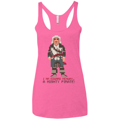 T-Shirts Vintage Pink / X-Small A Mighty Pirate Women's Triblend Racerback Tank