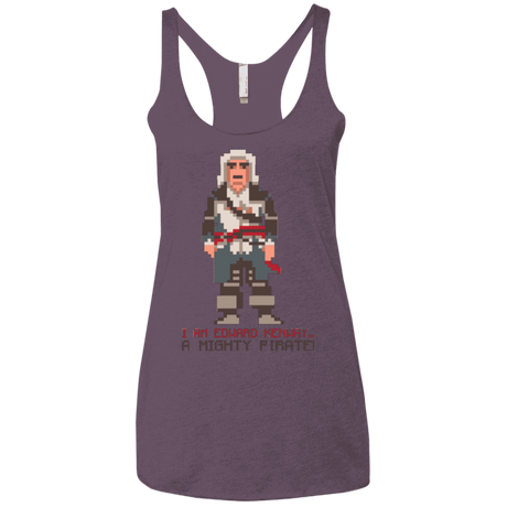 T-Shirts Vintage Purple / X-Small A Mighty Pirate Women's Triblend Racerback Tank