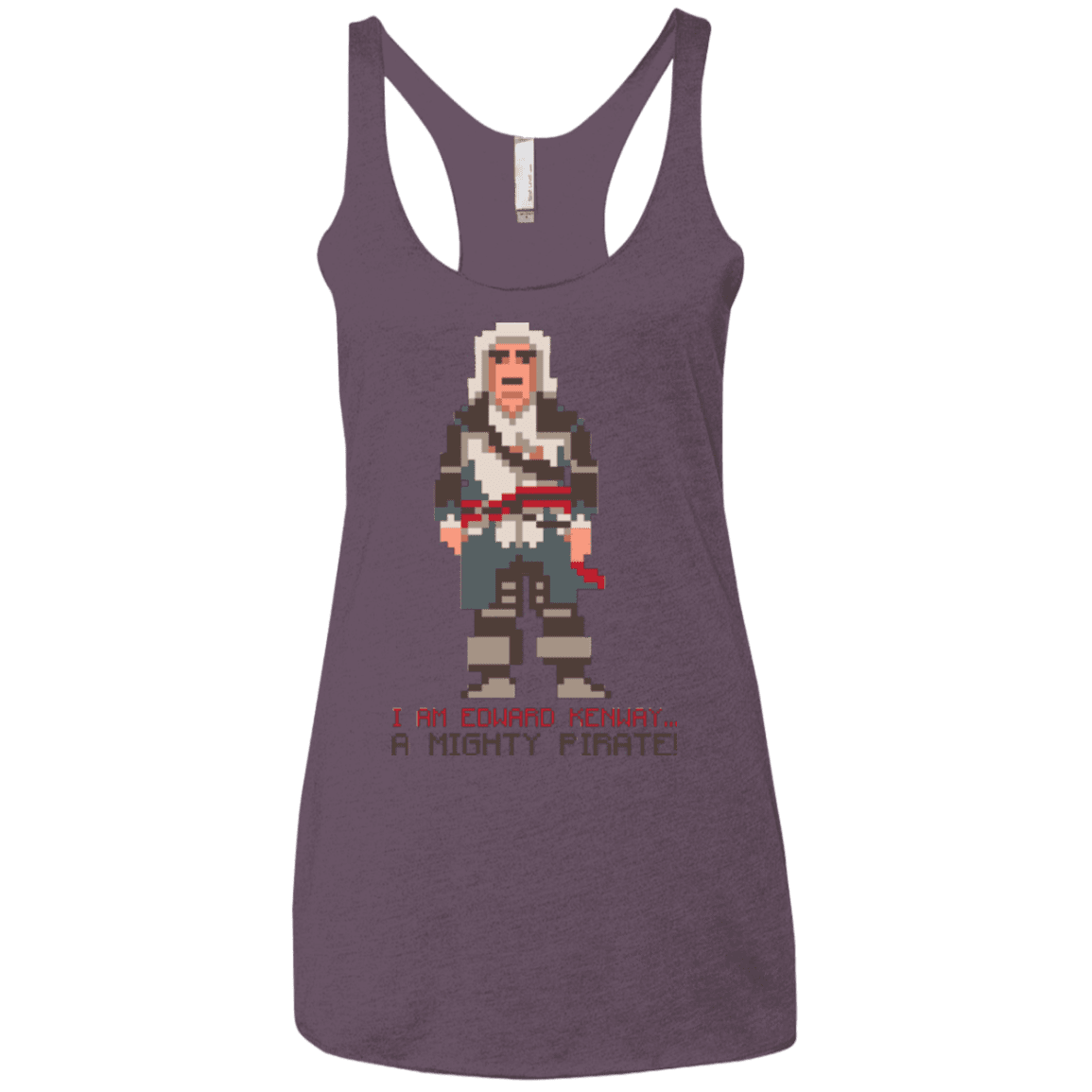 T-Shirts Vintage Purple / X-Small A Mighty Pirate Women's Triblend Racerback Tank