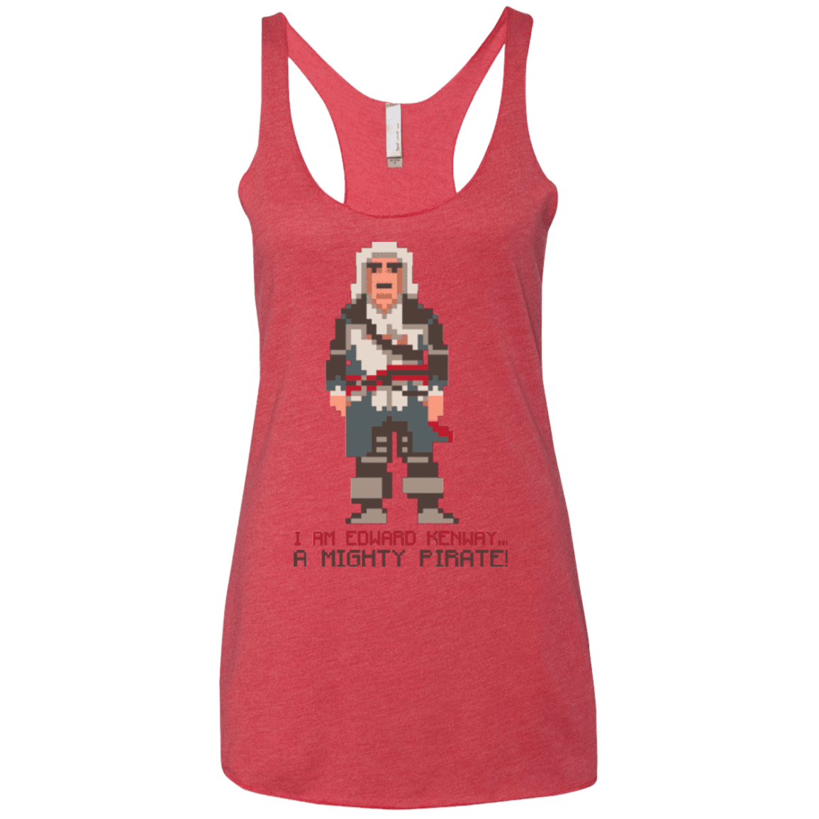 T-Shirts Vintage Red / X-Small A Mighty Pirate Women's Triblend Racerback Tank