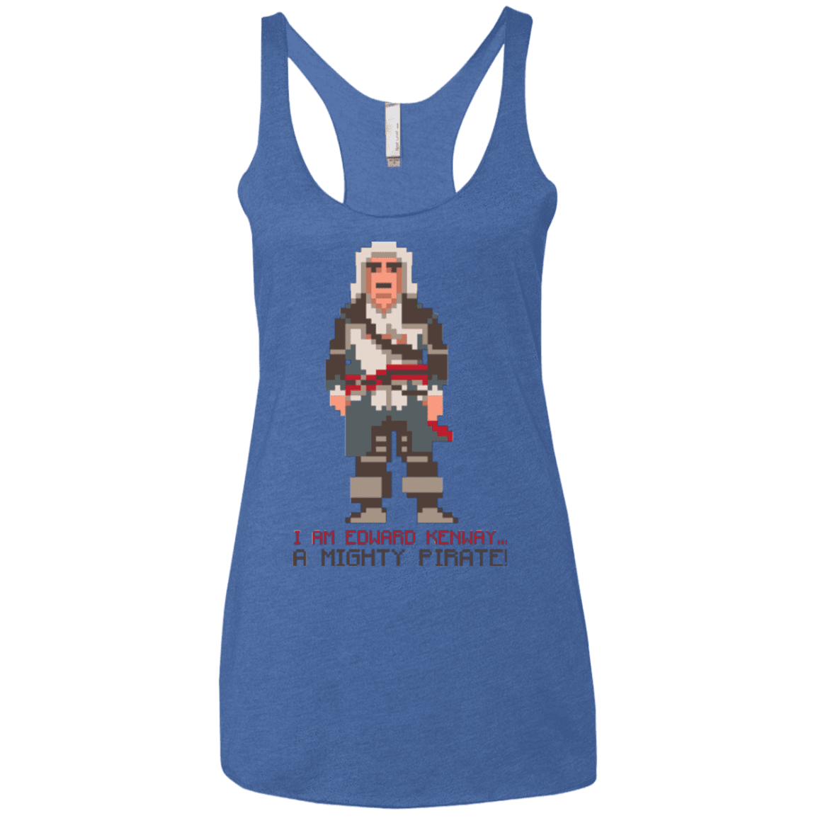T-Shirts Vintage Royal / X-Small A Mighty Pirate Women's Triblend Racerback Tank