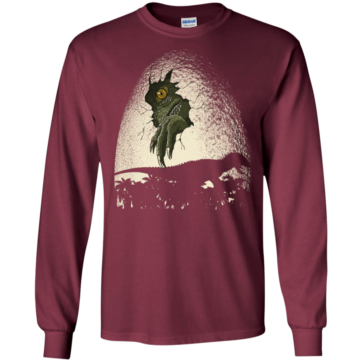 T-Shirts Maroon / S A Nightmare is Born Men's Long Sleeve T-Shirt