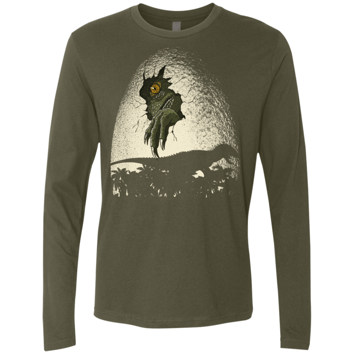 T-Shirts Military Green / S A Nightmare is Born Men's Premium Long Sleeve