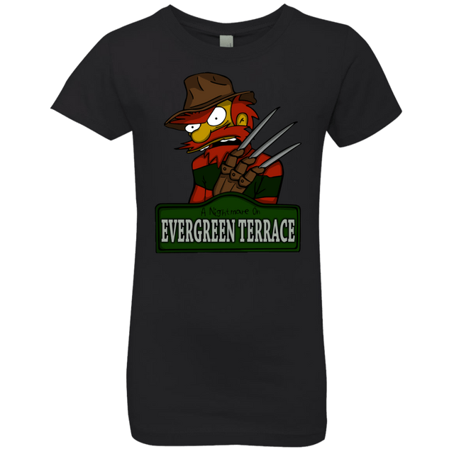T-Shirts Black / YXS A Nightmare on Springfield Sin Tramas Girls Premium T-Shirt