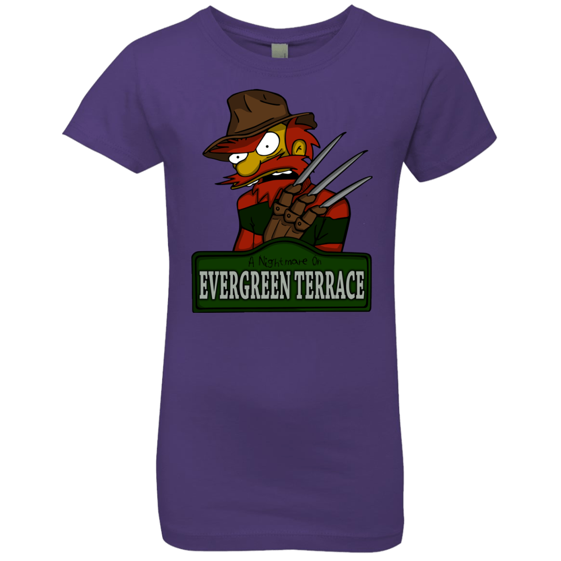T-Shirts Purple Rush / YXS A Nightmare on Springfield Sin Tramas Girls Premium T-Shirt