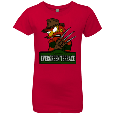 T-Shirts Red / YXS A Nightmare on Springfield Sin Tramas Girls Premium T-Shirt