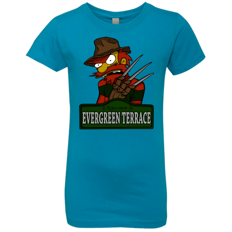 T-Shirts Turquoise / YXS A Nightmare on Springfield Sin Tramas Girls Premium T-Shirt