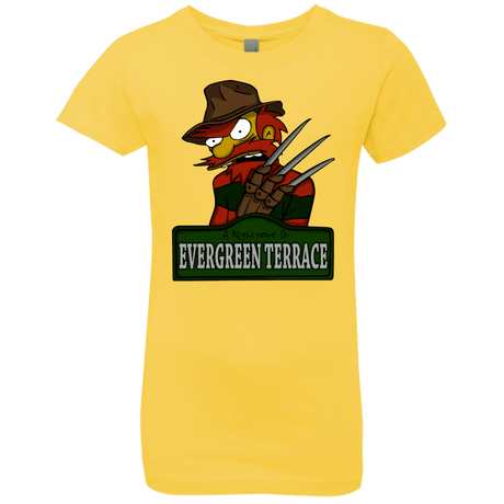 T-Shirts Vibrant Yellow / YXS A Nightmare on Springfield Sin Tramas Girls Premium T-Shirt